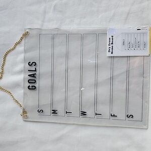 Clear Acrylic Dry Erase Weekly Goals Memo Board